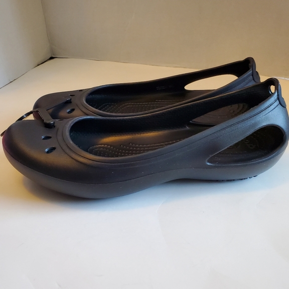 Crocs Women's Kadee Work Flat, Black, Size US 9 - Picture 2 of 4